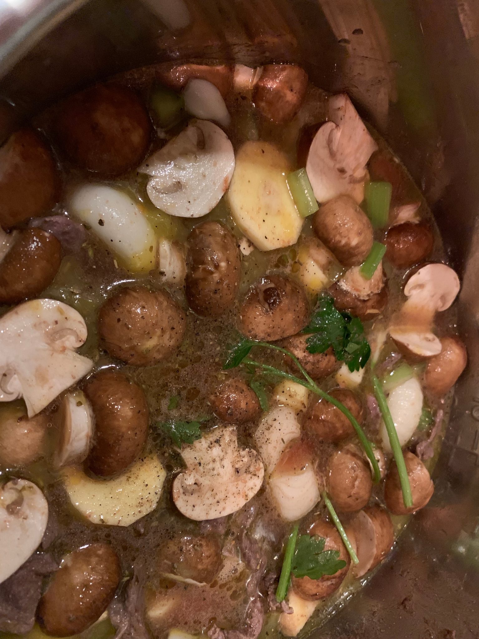 all ingredients in pot