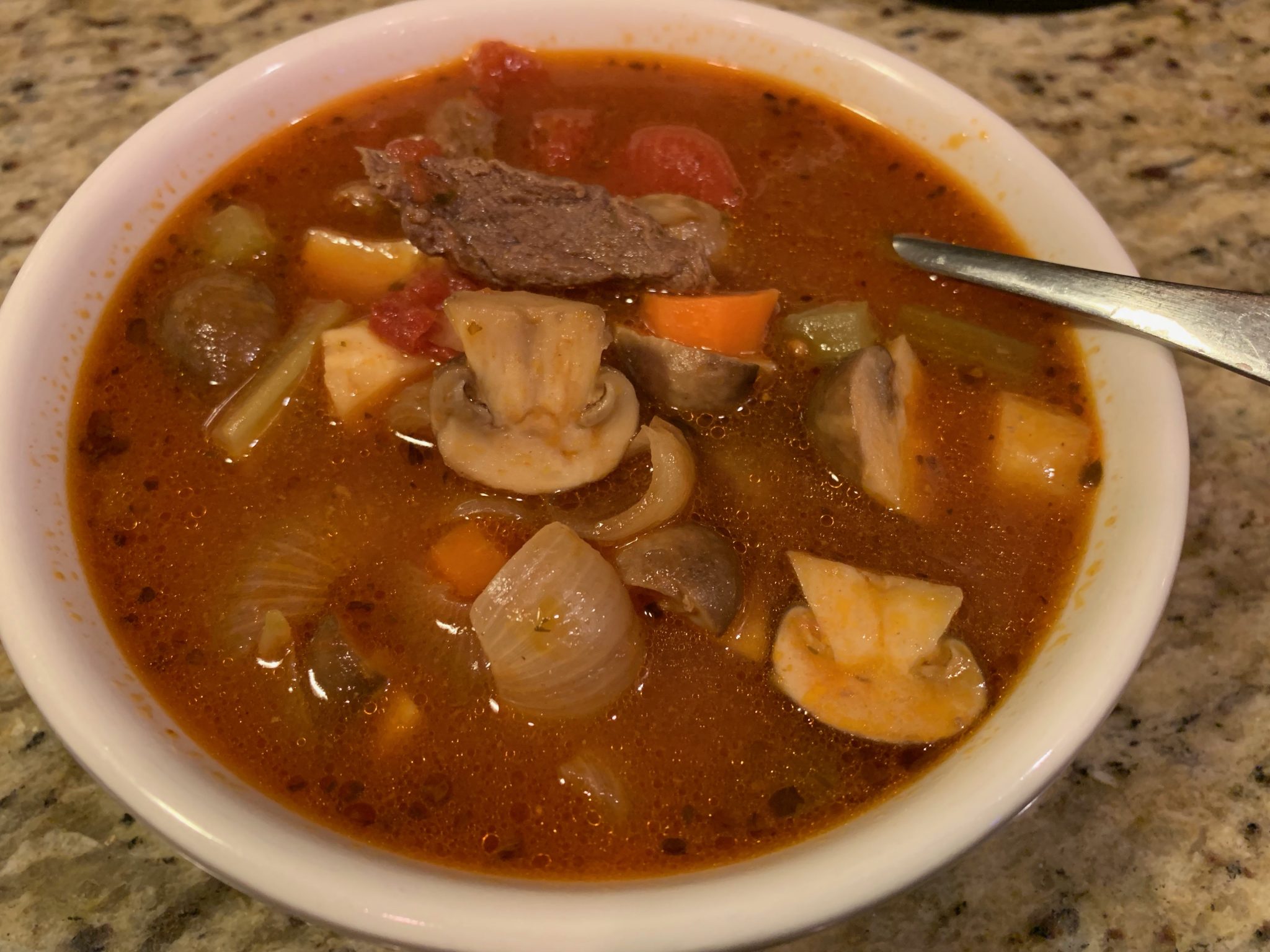 Winter is for soup, healthy & hearty beef soup!