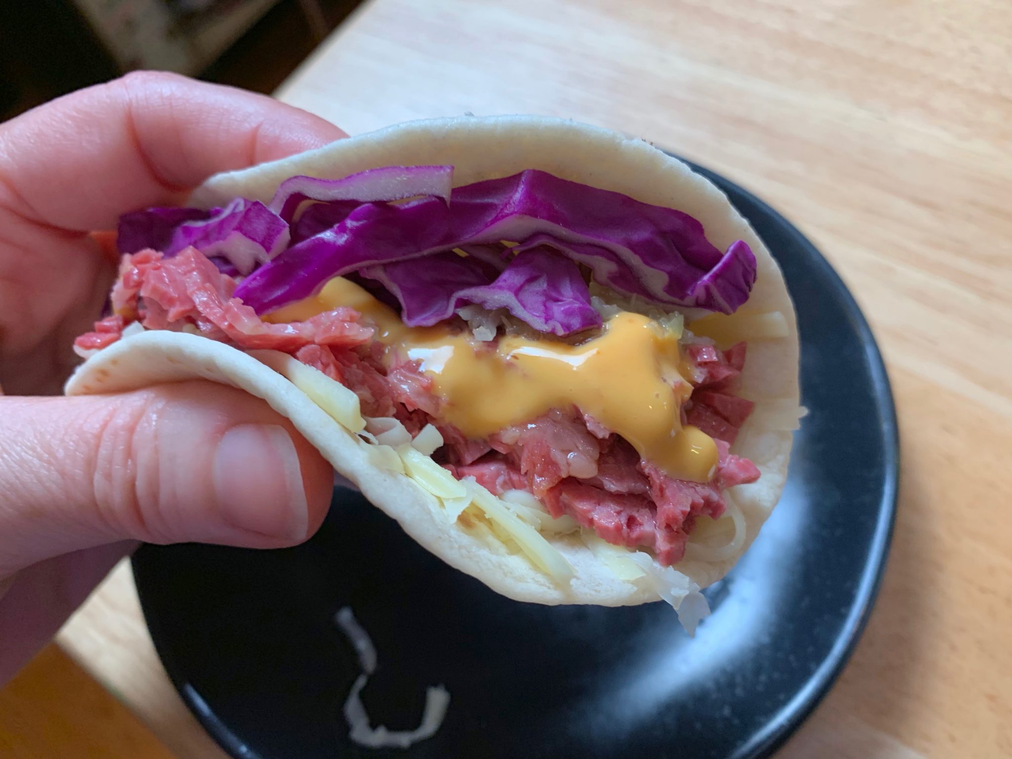 Reuben Corned Beef Tacos